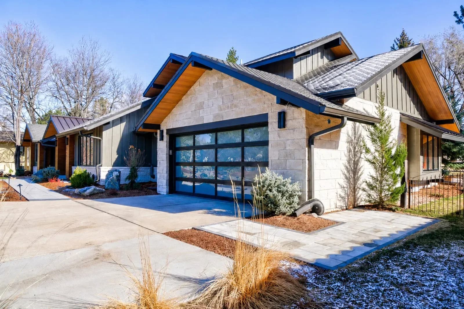 Boulder home with Pella glass doors and full-height windows